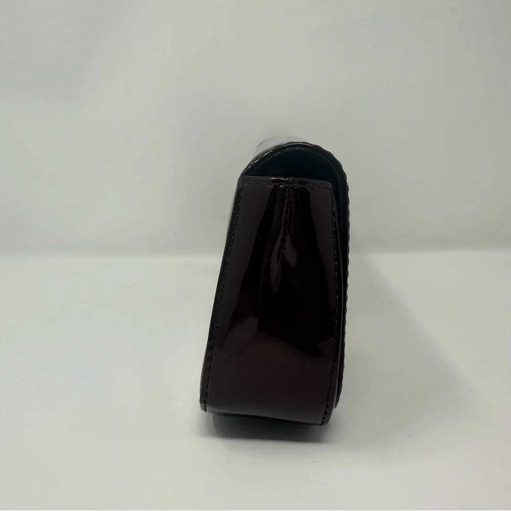 Louis Vuitton Dark Burgundy Clutch with Gold Logo